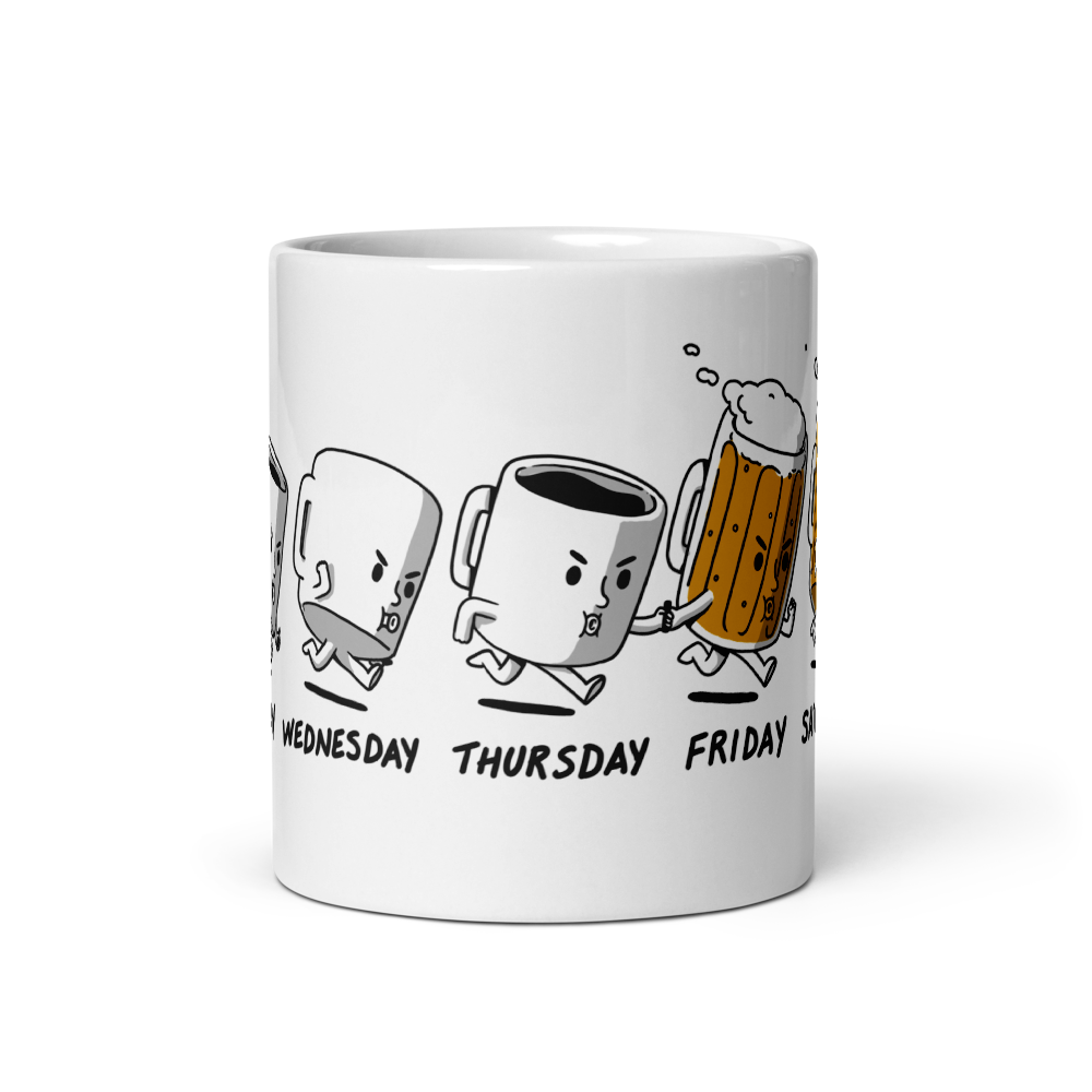 The hand off - White Glossy Mug