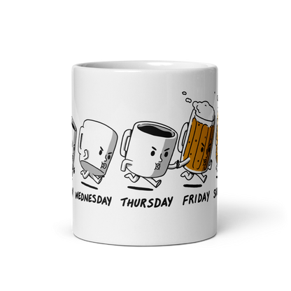 The hand off - White Glossy Mug