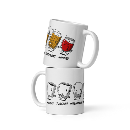 The hand off - White Glossy Mug