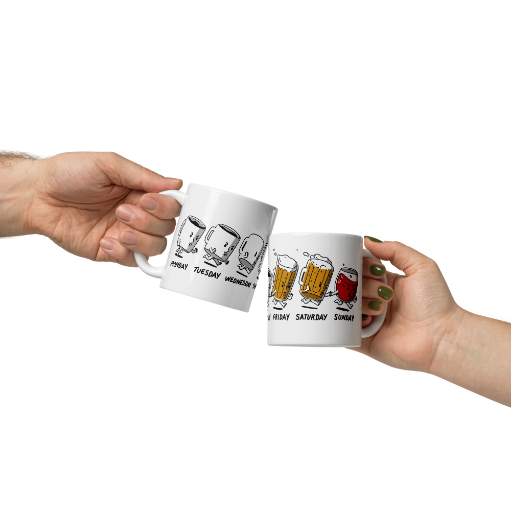 The hand off - White Glossy Mug
