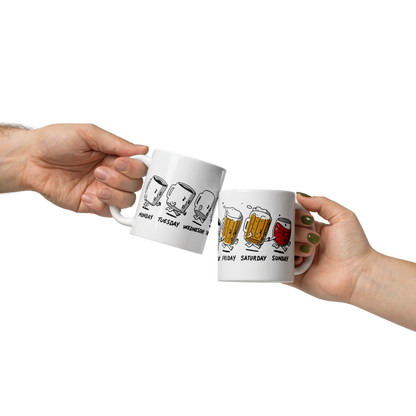 The hand off - White Glossy Mug