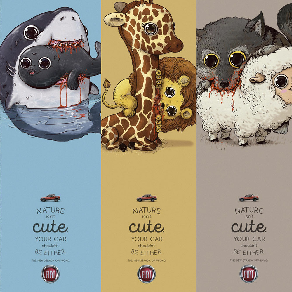Adorable Circle of Life Fiat Brazil billboards